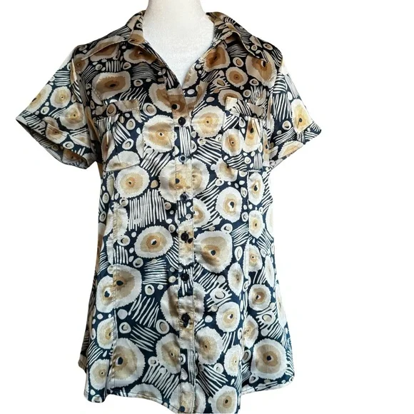 BCBG Designer Blouse Sz Med - Picture 3 of 13